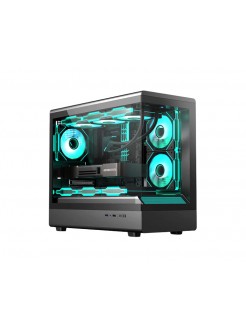 ქეისი: Golden Field Lantau Lite 360 6x120mm ARGB Fans Mid Tower Black