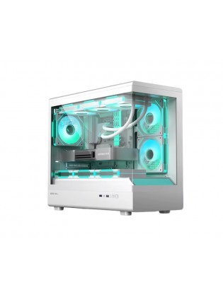 ქეისი: Golden Field Lantau Lite 360 6x120mm ARGB Fans Mid Tower White
