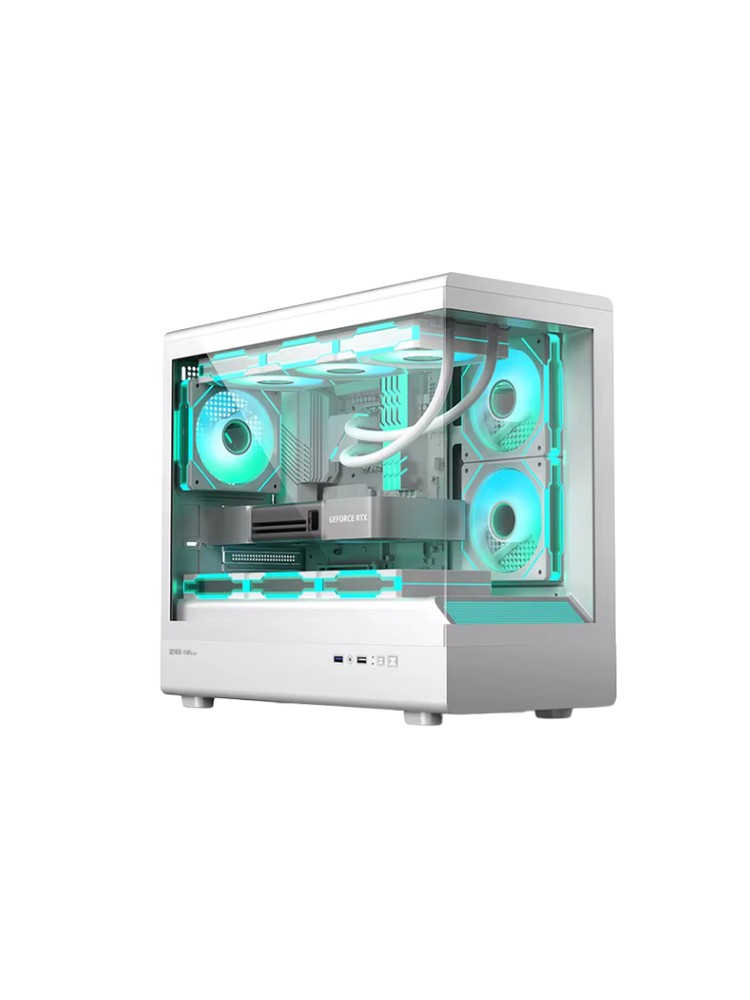 ქეისი: Golden Field Lantau Lite 360 6x120mm ARGB Fans Mid Tower White