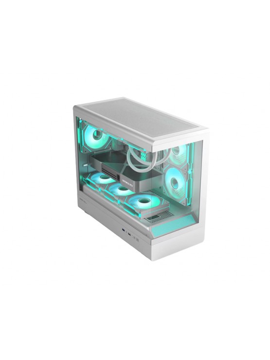 ქეისი: Golden Field Lantau Lite 360 6x120mm ARGB Fans Mid Tower White