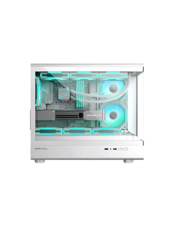 ქეისი: Golden Field Lantau Lite 360 6x120mm ARGB Fans Mid Tower White