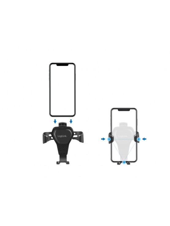 სმარტფონის სამაგრი: Logilink AA0164 Smartphone holder for air vents 4-6.5" smartphones Black