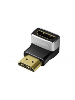 ადაპტერი: Logilink AH0005A HDMI adapter A/M to A/F 90° angled 8K/60Hz Black/Grey