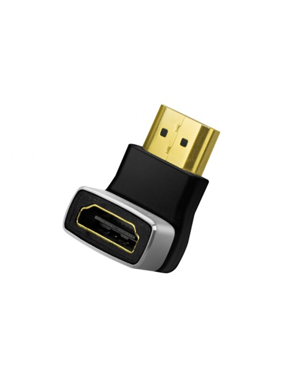 ადაპტერი: Logilink AH0005A HDMI adapter A/M to A/F 90° angled 8K/60Hz Black/Grey