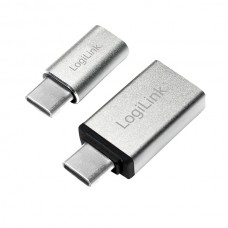 ადაპტერი: Logilink AU0040 USB-C adapter set C/M to USB-A/F + C/M to Micro-USB/F Silver