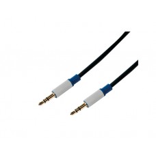 კაბელი: Logilink BASC15 Audio Cable 3.5 mm 3-pin/M to 3.5 mm 3-pin/F Black/Blue 1.5 m