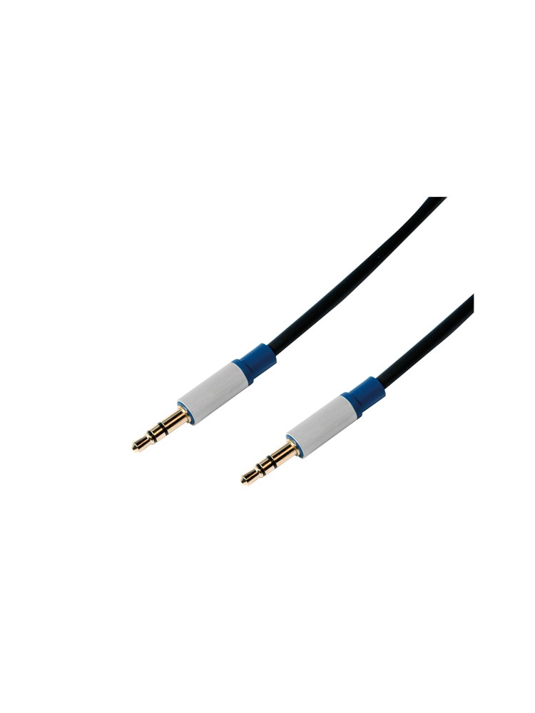 კაბელი: Logilink BASC15 Audio Cable 3.5 mm 3-pin/M to 3.5 mm 3-pin/F Black/Blue 1.5 m