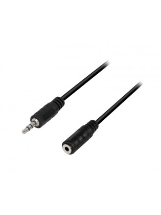 კაბელი: Logilink CA1055 3.5mm 3-Pin/M to 3.5mm 3-Pin/F Audio Cable Black 5m