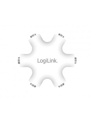 ადაპტერი: Logilink CA1088 Audio Adapter 3.5 mm 3-Pin/F to 5x 3.5 mm 3-Pin/F White