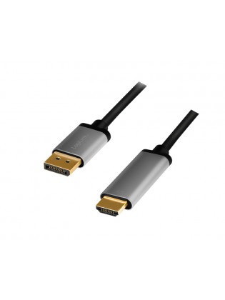 კაბელი: Logilink CDA0107 4K/60Hz DisplayPort to HDMI cable 2m