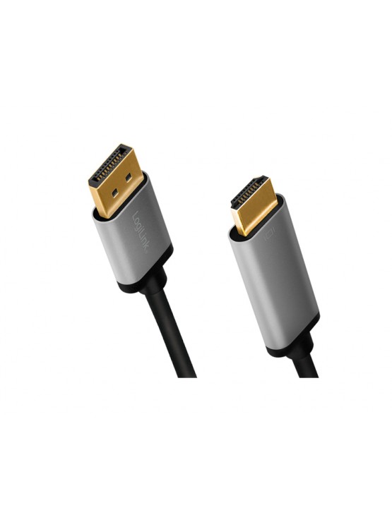 კაბელი: Logilink CDA0107 4K/60Hz DisplayPort to HDMI cable 2m