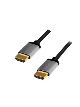 კაბელი: Logilink CHA0101 4K/60Hz HDMI Cable Aluminum Black/Grey 2m