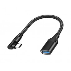 ადაპტერი: Logilink CU0100 USB 3.2 Gen2 USB-C adapter C/M 90° to USB-A/F OTG Black 0.2 m