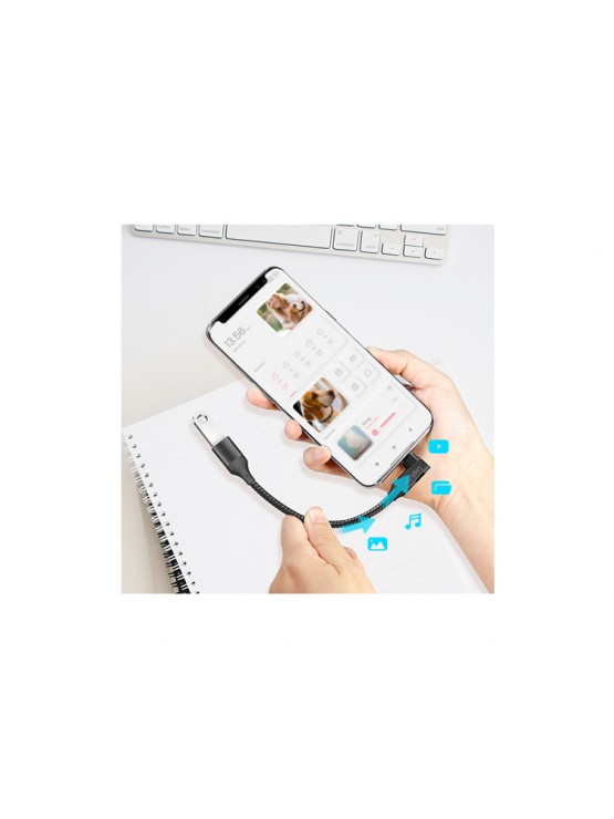 ადაპტერი: Logilink CU0100 USB 3.2 Gen2 USB-C adapter C/M 90° to USB-A/F OTG Black 0.2 m