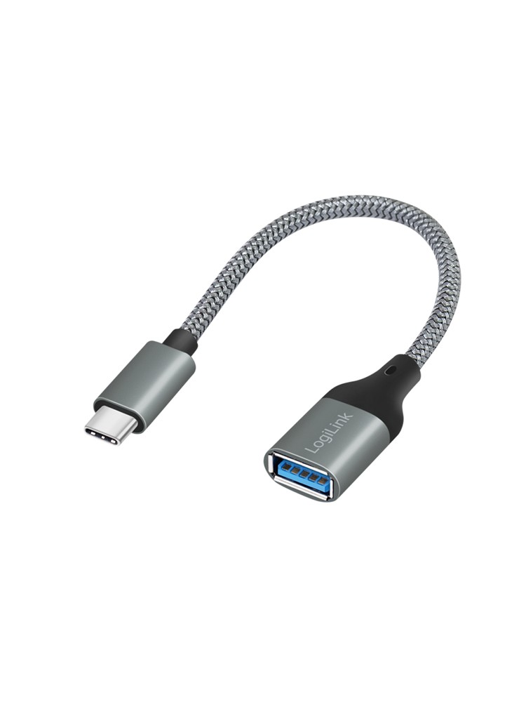 ადაპტერი: Logilink CU0106 USB 3.2 Gen1 USB-C adapter C/M to USB-A/F OTG auminum 0.15m