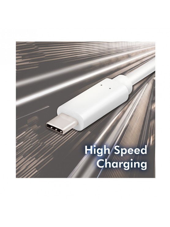 კაბელი: Logilink CU0131 USB Type-C 4K/60Hz White 1m 100W Up to 10 Gbps