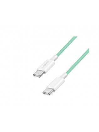 კაბელი: Logilink CU0348 USB-C to USB-C Cable 60W Nylon Green 1.5m