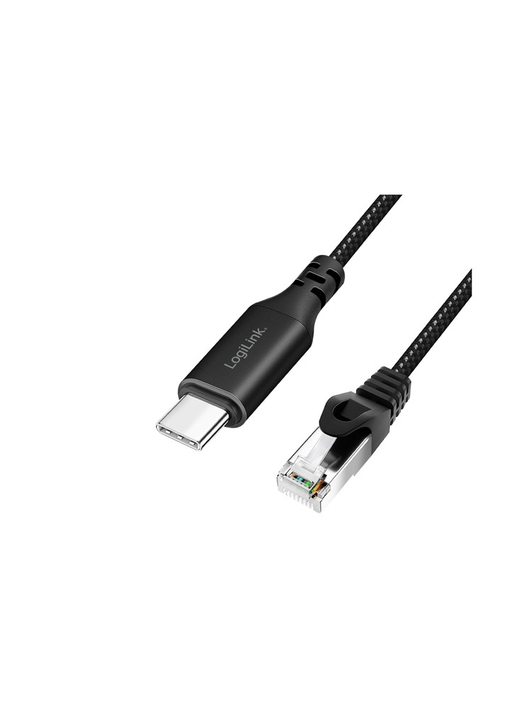 კაბელი: Logilink CU0412 USB-C 3.2 to RJ45 (CAT6) Ethernet Cable Adapter 2m
