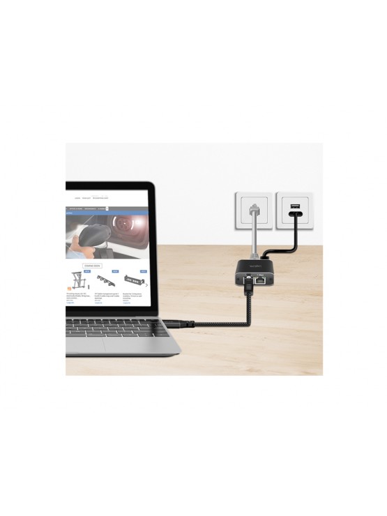 კაბელი: Logilink CU0412 USB-C 3.2 to RJ45 (CAT6) Ethernet Cable Adapter 2m