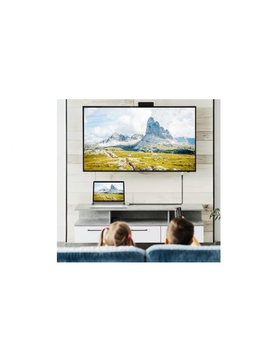 კაბელი: Logilink CU0433 4K/60Hz USB Type-C Gen2x2 100W 20Gbps LED Metal Black 1.5m