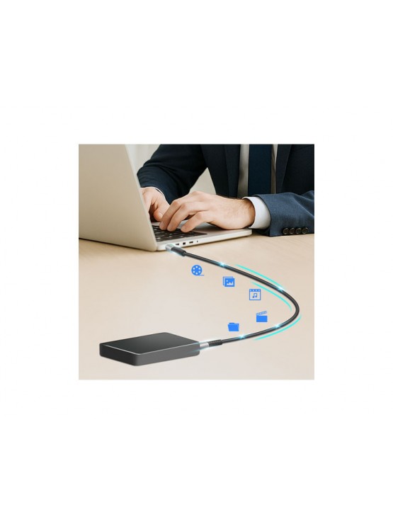 კაბელი: Logilink CU0443 4K/60Hz USB 3.2 Type-C 20Gbps 240W LED Cable Black 1.5m
