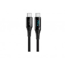 კაბელი: Logilink CU0446 USB 2.0 Type-C 480Mbps 240W OLED Display Cable Black 1m