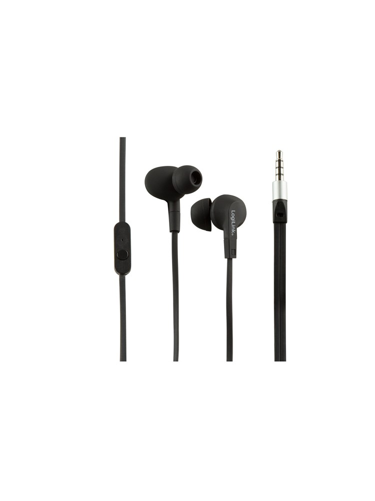 ყურსასმენი: Logilink HS0042 Water resistant (IPX6) Stereo In-Ear Headset with Mic Black