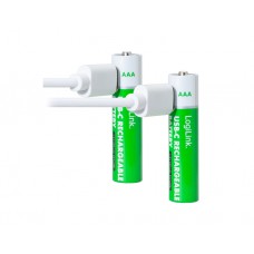 ელემენტი: Logilink LR03RCB2 AAA 1.5 V Li-Ion 550mAh USB-C Rechargeable Batteries 2pcs