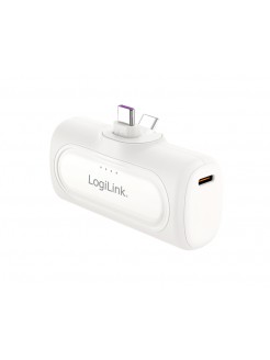 დამტენი: Logilink PA0349W 5000 mAh 2xUSB-C Quick Charge Function Power Bank White
