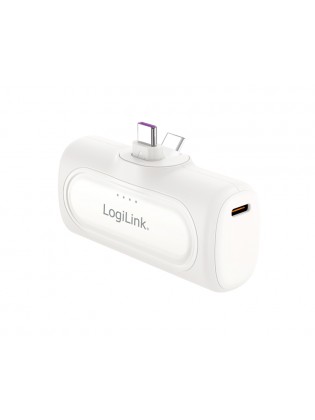 დამტენი: Logilink PA0349W 5000 mAh 2xUSB-C Quick Charge Function Power Bank White