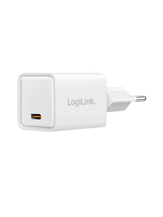 დამტენი: Logilink PA0355 USB-C GaN Fast Charger (PD+QC 3.0) 20W White