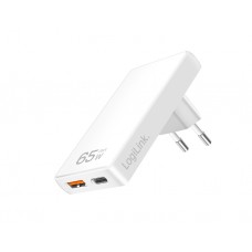 დამტენი: Logilink PA0368 USB-A & USB-C GaN (PD) Charger 65W White