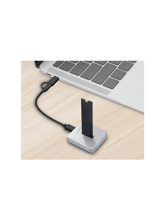 დოქ სადგური: Logilink QP0034 1-Port USB 3.2 Gen2 10 Gbit/s M.2 NVMe (PCIe) Docking Station Aluminium