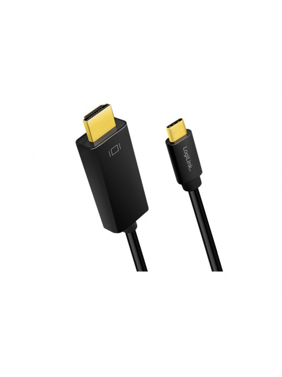 კაბელი: Logilink UA0329 USB Type-C to HDMI 4K/60Hz cable black 1.8m