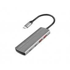 ადაპტერი: Logilink UA0413 Ultra-Slim USB 3.2 Gen2 Hub 2xUSB-A/2xUSB-C PD 100W Sspace Grey