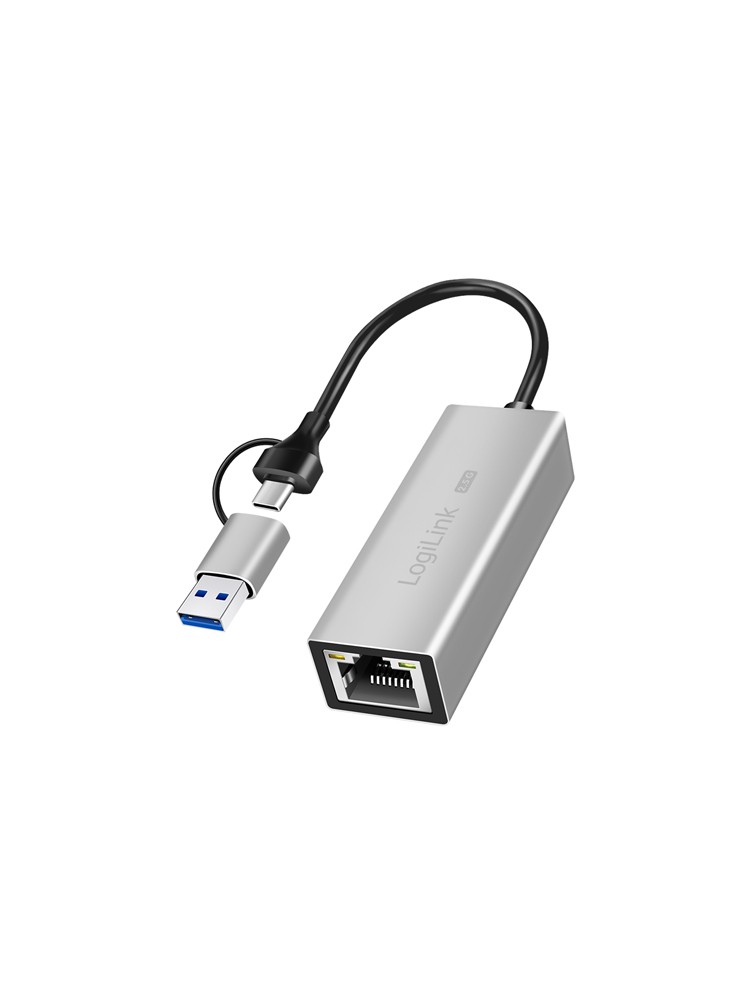 ადაპტერი: Logilink UA0422 USB-A/-C to 2.5G Ethernet Adapter Grey