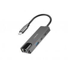 ადაპტერი: Logilink UA0432 USB 3.2 Hub 3-port with 2.5G Gigabit Ethernet Adapter Space Grey
