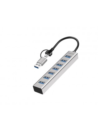 USB ჰაბი: Logilink UA0441 USB-C 7-Port Hub 5Gbps Silver