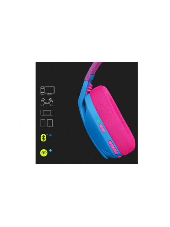 ყურსასმენი: Logitech G435 LIGHTSPEED Wireless Gaming Headset Blue/Raspberry - 981-001062