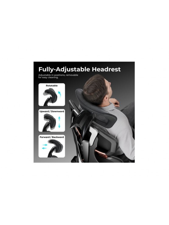 გეიმინგ სავარძელი: LUMI CH09-8 Gaming Chair Mesh Black/Orange