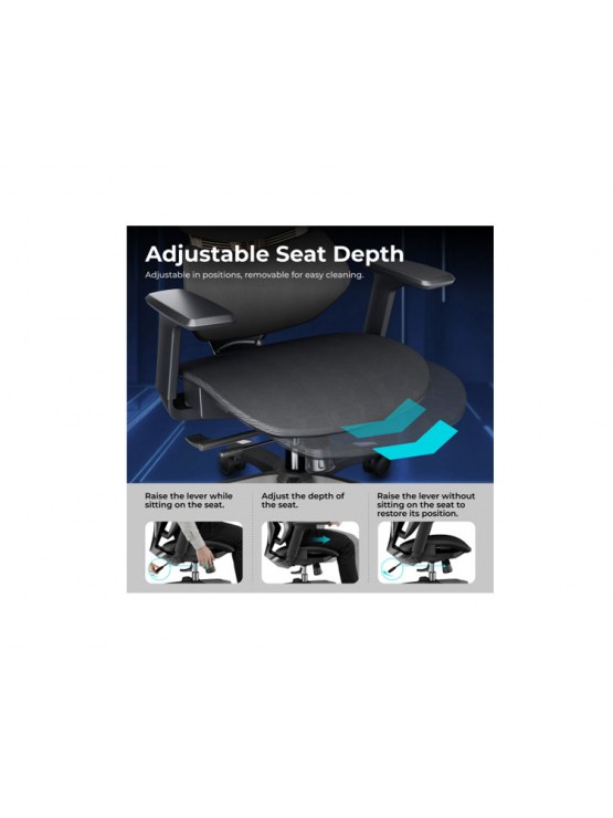 გეიმინგ სავარძელი: LUMI CH09-8 Gaming Chair Mesh Black/Orange