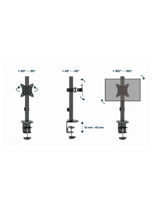 მონიტორის საკიდი: Gembird MA-D1-02 Desk mounted single monitor arm 17"-32"