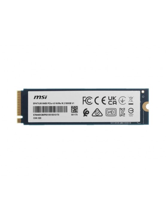 მყარი დისკი: MSI SPATIUM M450 V1 500GB SSD M.2 PCIe 4.0 NVMe