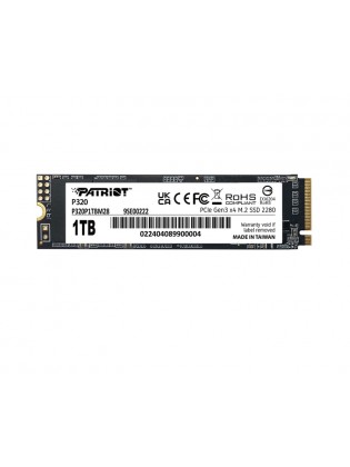 მყარი დისკი: Patriot P320 1TB SSD M.2 PCIe Gen3 x 4 NVMe - P320P1TBM28