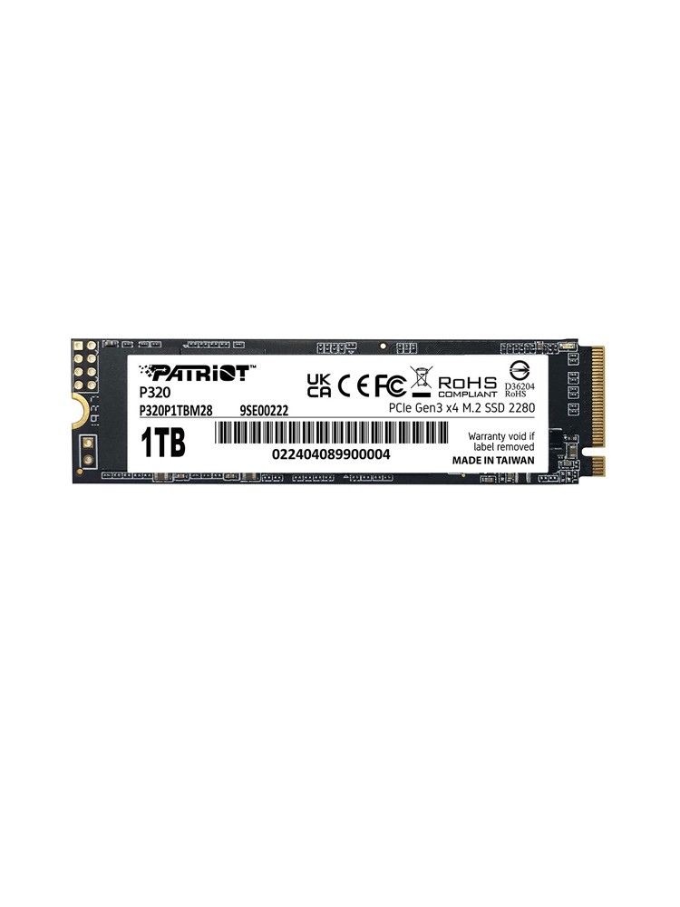 მყარი დისკი: Patriot P320 1TB SSD M.2 PCIe Gen3 x 4 NVMe - P320P1TBM28