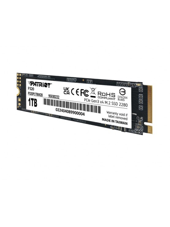 მყარი დისკი: Patriot P320 1TB SSD M.2 PCIe Gen3 x 4 NVMe - P320P1TBM28