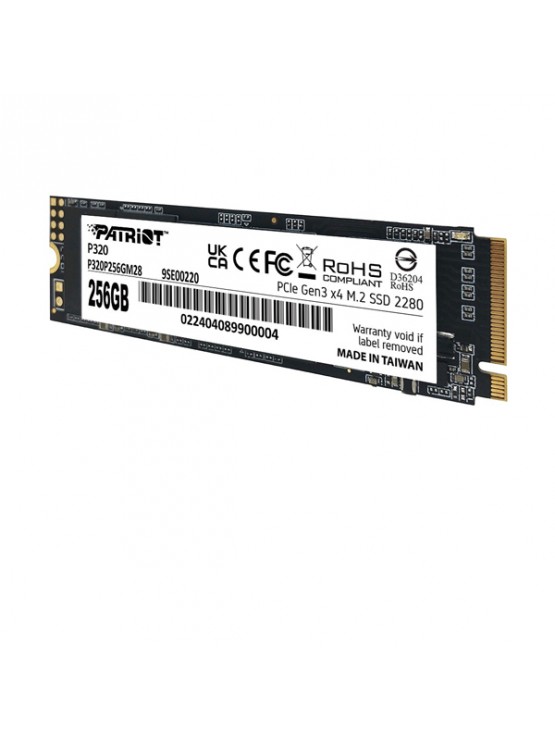 მყარი დისკი: Patriot P320 256GB SSD M.2 2280 PCIe Gen 3.0 x4 NVMe - P320P256GM28