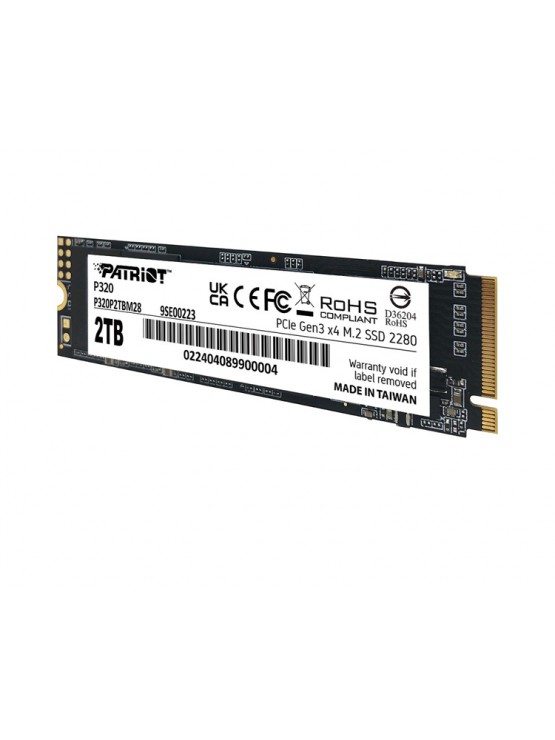 მყარი დისკი: Patriot P320 2TB SSD M.2 PCIe Gen3 x 4 NVMe - P320P2TBM28
