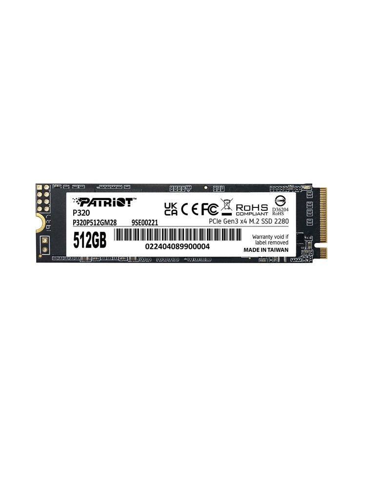 მყარი დისკი: Patriot P320 512GB SSD M.2 2280 PCIe Gen 3.0 x4 NVMe - P320P512GM28