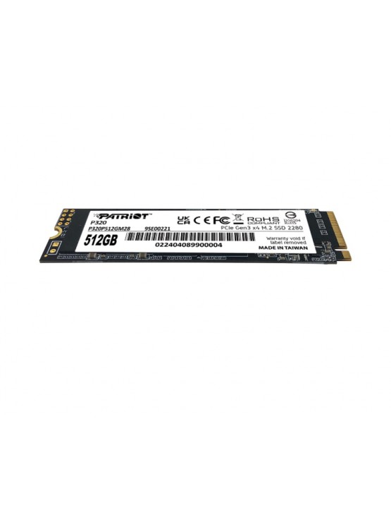 მყარი დისკი: Patriot P320 512GB SSD M.2 2280 PCIe Gen 3.0 x4 NVMe - P320P512GM28